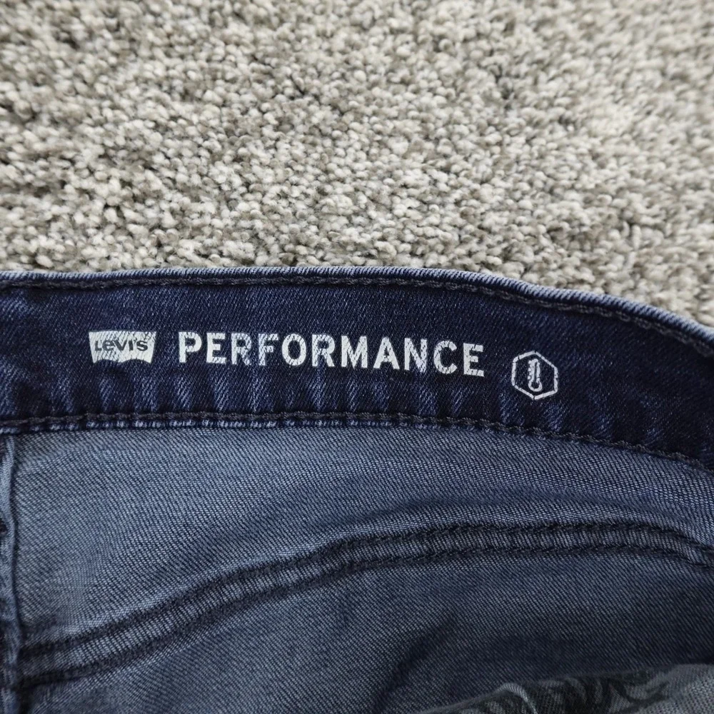 Levis Jeans Mens 29X30‎ Dark Blue Denim Pants Performance 502 Taper Stretch Flex